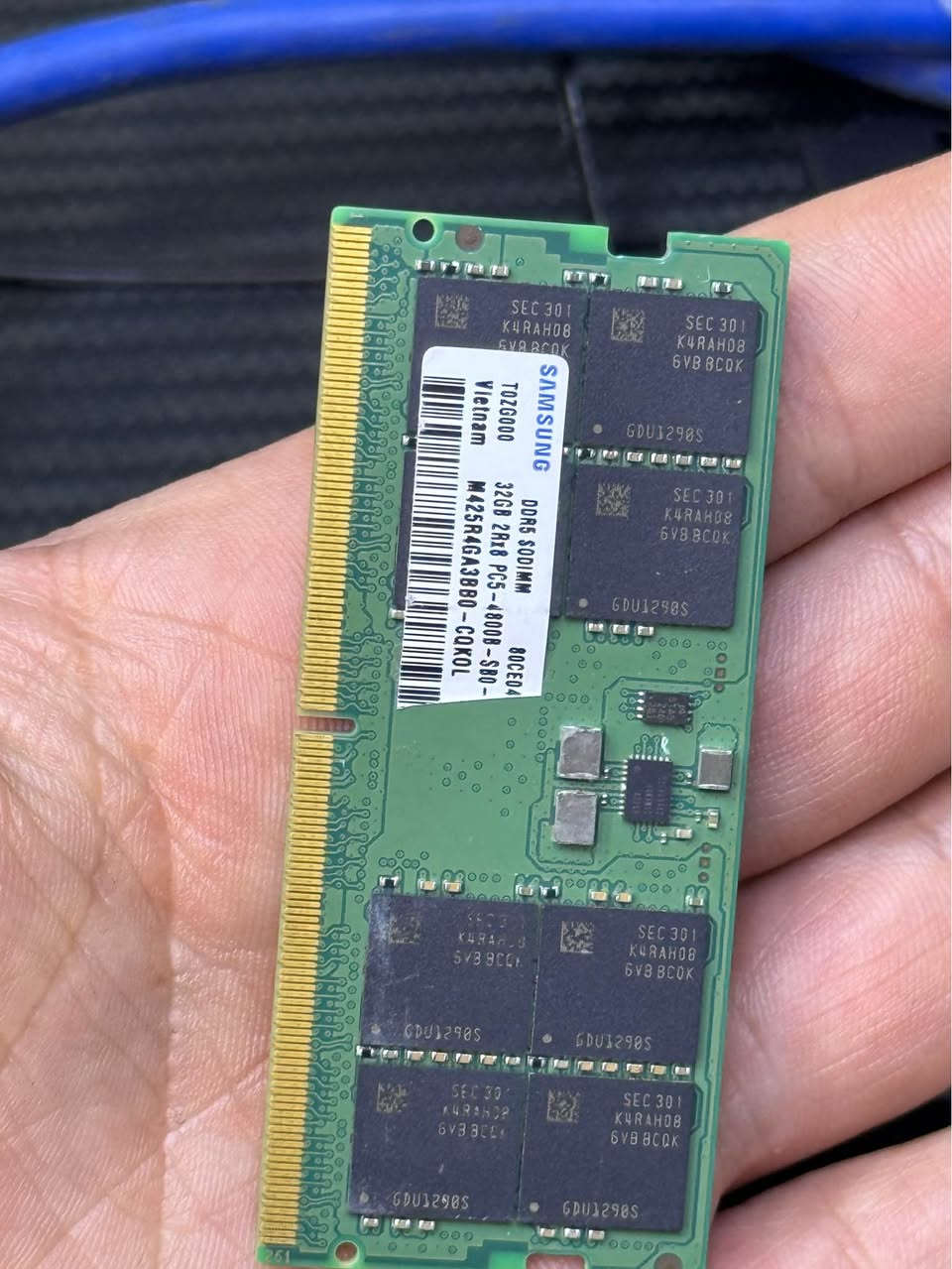 RAM Samsung DDR5 Laptop 32GB 4800MHz | رام سامسونج DDR5 لابتوب 32GB 4800MHz — بەکار هاتوو / مستعمل، تاقی‌کراو / مفحوص 100% — 📍 هەولێر (Erbil) — 📞 *********** أربيل, العراق
