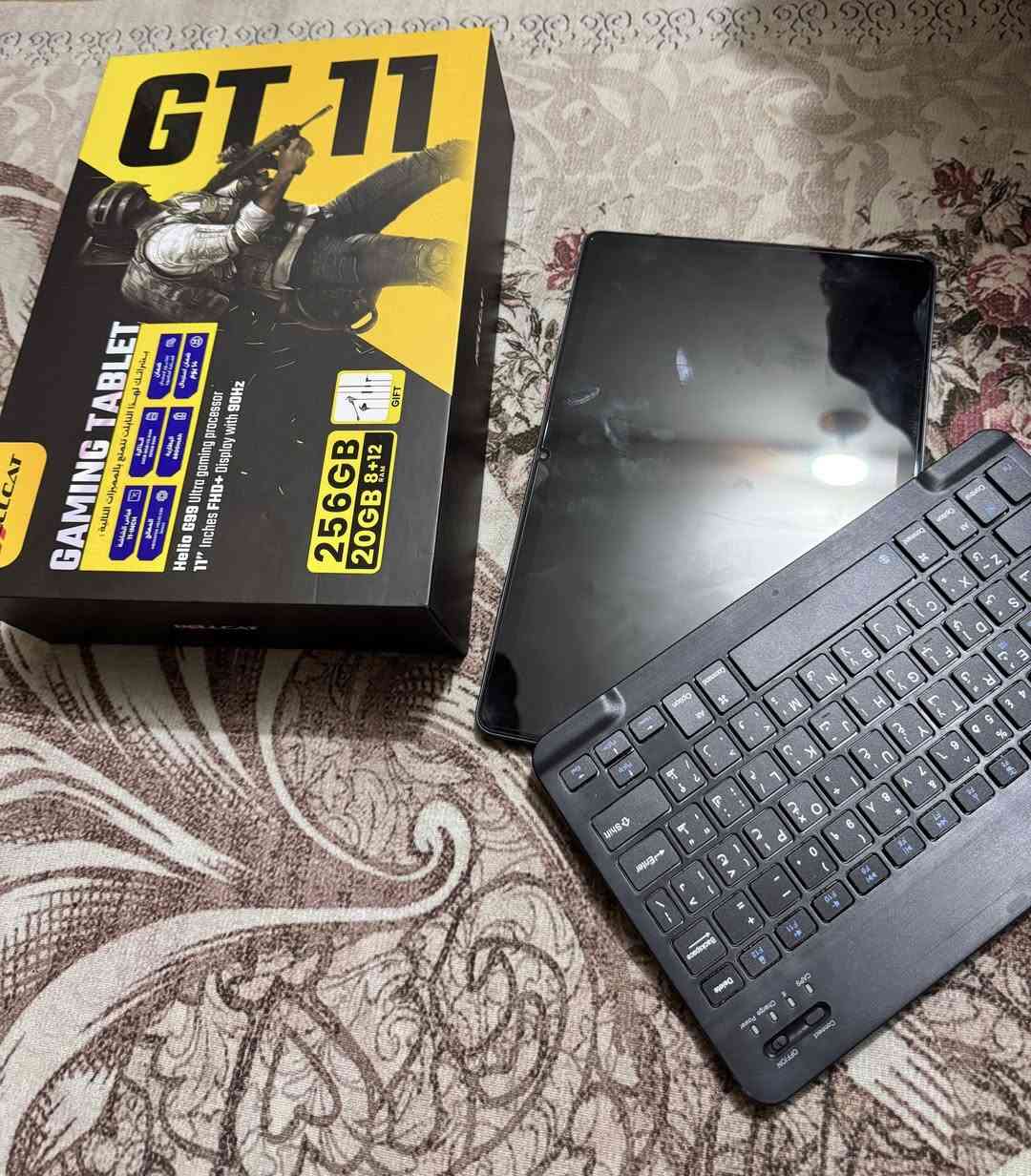 ايباد GT11 Hellcat Gaming للبيع
جهاز نضيف كلش بعده ممستخدم فقط
مفتوحه كارتونه 
للدراسه والالعاب الخفيفه 
يجي ويا كيبورد وحافضه وشاحنه كامل ملحقاته
ذاكرته ٢٥٦
حجم الشاشه 11 انج
سعره ٢٥٠ وبي مجال 
للتواصل ***********
