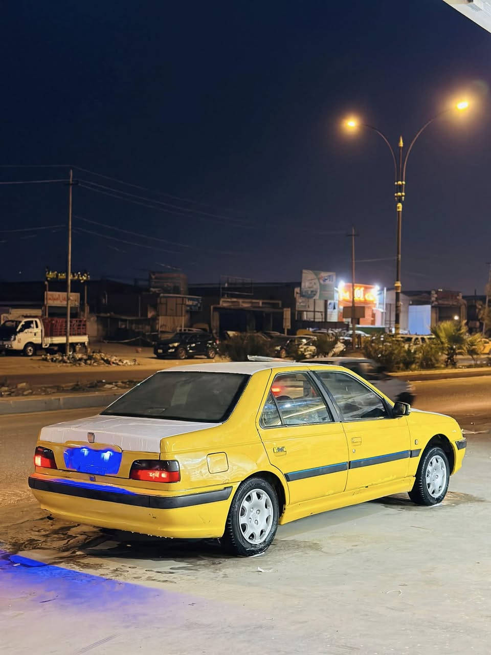 السلام عليكم 
بيجو بارس موديل 13 مكفوله كير ومحرك وتبريد شرط ثلجج على حاله ثلج تخم تاير جديد رقم ذي قار مشروع وطني مصفرة هيئة وغرامات سنوية 29 راعيها بل ديوانية لكشر كفاله بس بنيد بيها مراوس فقط لهاتف *********** ❤️.
