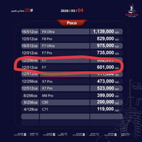 بوكو F7 • ٥١٢/١٢ • ضمان وكالة