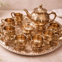 طقم نحاس • صناعه هندي • ٦ فناجين