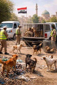 كركوك • تبليغ كلاب سائبة • نقل للمحمية