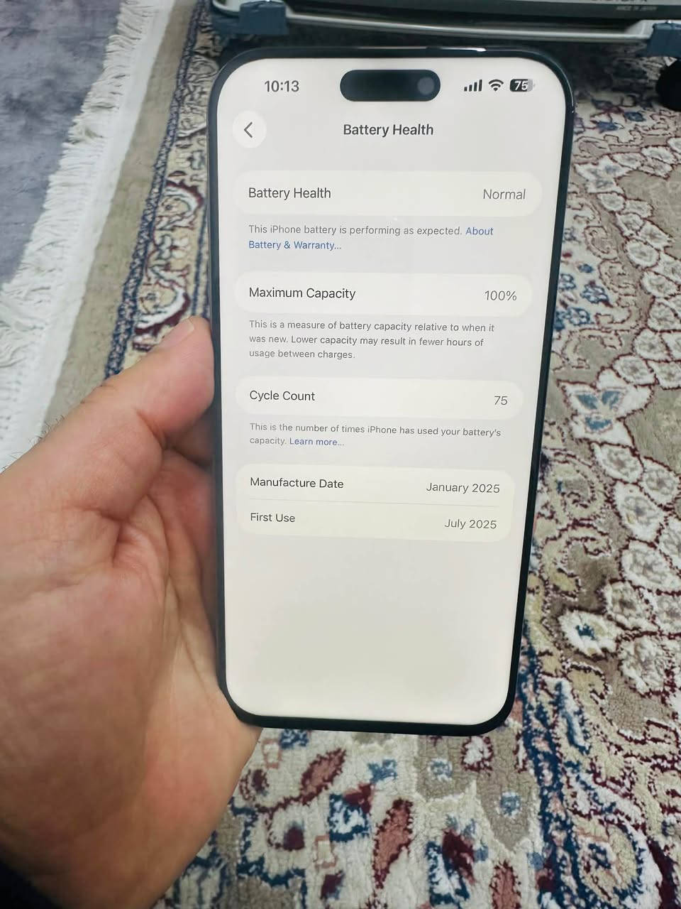 ئايفونى ١٦ ى بروماكس ٢٥٦ ى ١ سيم باترى ١٠٠ يه زه مانى تيا ماوه شاشه ى كوراوه بازارى له سه ره به زه مانى بيعه يبى ٥٦٠$  *********** السليمانية, العراق
