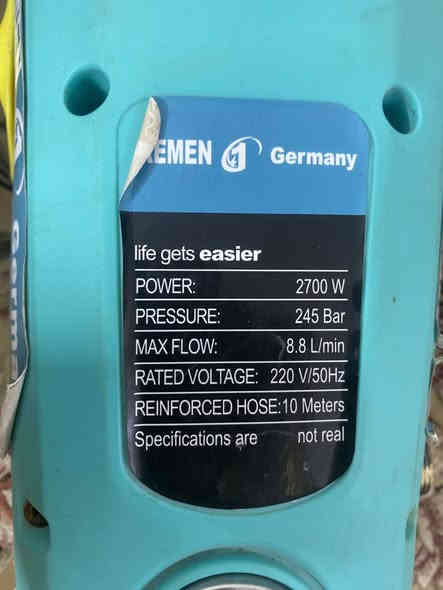 السلام عليكم فاره غسل شركه بريمن ألمانيا شغاله 100/100 بس بيه واير ماله مطوع للبيع بدون صونده و مسدس السعر 40 الف بيه مجال الله شاهد اني اشتريته 120 الف مكاني بغداد البلديات صحفيين رقم تلفون ***********
