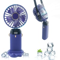 مروحة محمولة • شاشة رقمية • شحن USB