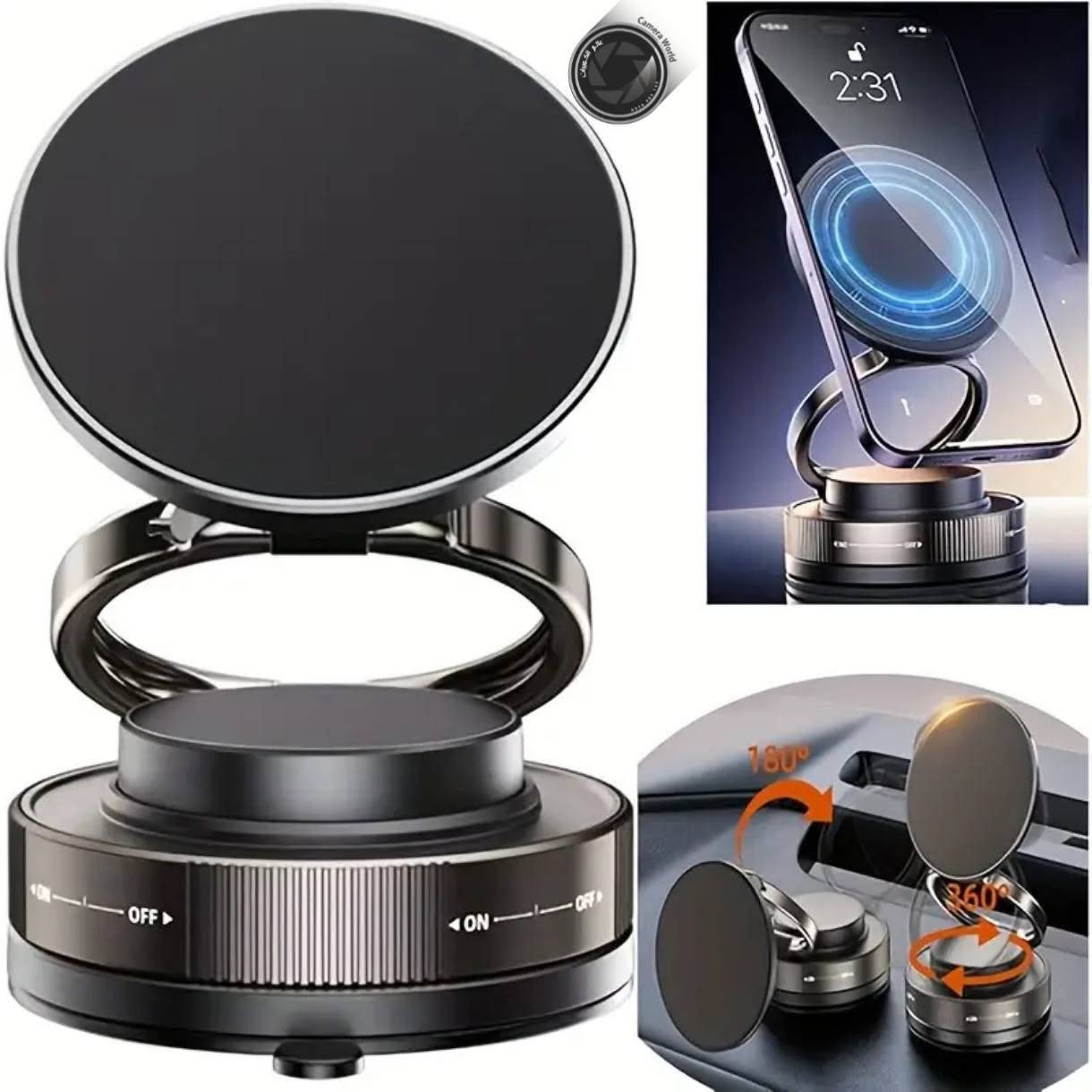 #عالم_الكميرات_𝐂𝐚𝐦𝐞ra_𝐖𝐨𝐫𝐥d📸❤️‍🩹
حامل هاتف مغناطيسي للسيارة (Magnetic Car Phone Holder)،

 قابل للطي والدوران. مواصفاته المتوقعة هي:
📱 تثبيت مغناطيسي قوي للهاتف.
🔄 دوران 360° للقاعدة.
↕️ مفصل علوي يدور حتى 180° لضبط زاوية الرؤية.
📏 تصميم قابل للطي لتوفير المساحة.
🚗 يثبت على لوحة القيادة أو أي سطح مستوٍ داخل السيارة.
🧲 مناسب للهواتف التي تدعم MagSafe أو باستخدام حلقة مغناطيسية مرفقة للهواتف الأخرى.
🛠️ مصنوع غالبًا من سبائك الألمنيوم مع سيليكون لحماية الهاتف من الخدوش.
📐 يسمح بالاستخدام العمودي والأفقي.
🚫 لا يحجب الرؤية أثناء القيادة.
📱 متوافق مع معظم الهواتف الذكية مثل iPhone وسامسونج وشاومي وريدمي وغيرها (عند استخدام الحلقة المغناطيسية إذا لزم الأمر).

#سعر_$🔥📸

#تواصل
#واتس0956489149
https://wa.me/qr/KD7W2F67FKISA1

#قنات_واتس
‏ https://whatsapp.com/channel/0029VbDiJwP5fM5b0gg0Rj40

#تلكرام_Camera_World023
t.me/Camera_World023

#انستا_camera_world023
https://www.instagram.com/camera_world023?igsh=MTJpZGhqOWp3dzV4eQ==

#العنوان_إدلب_شارع_جلاء_مقابل_استديو_المجد📸❤️‍🩹

عالم الكميرات 𝐂𝐚𝐦𝐞𝐫𝐚 𝐖𝐨𝐫𝐥𝐝


**إذا كنت صاحب هذا الإعلان وتريد حذفه لأي سبب، رجاءا أرسل رسالة إلى الدعم الفني**