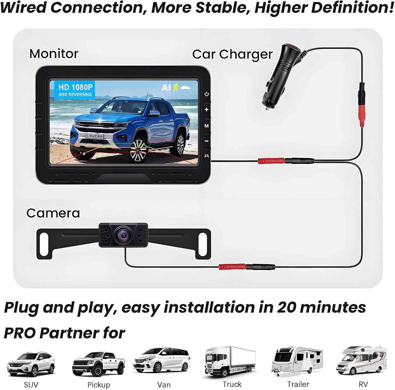 إذا سيارتك ما بيها كامرة رجوع أو شاشة، هذا الجهاز حل كامل.
كامرة رجوع + شاشة مستقلة تنركب بسهولة بدون ما تحتاج تغير شاشة السيارة الأصلية.

📦 المحتويات:

كامرة رجوع خلفية

شاشة ملونة 4.3 إنچ

كيبل توصيل طويل 26 قدم

قاعدة تثبيت للكامرة فوق رقم السيارة

المواصفات والمميزات:

🤖 ذكاء اصطناعي (AI Motion Detection)
الكامرة بيها نظام كشف حركة ذكي، تكتشف إذا أكو:

شخص يمشي ورا السيارة

سيارة قريبة

أي حركة خلف السيارة

وتطيك تنبيه صوتي (بيب) حتى تنتبه قبل لا يصير احتكاك أو حادث.

🔊 صوت حساسات تنبيه
النظام يصدر صوت تنبيه تلقائي إذا أكو شي وراك، يعني تعتبر مثل كامرة + حساسات رجوع بنفس الوقت.

📷 دقة عالية Full HD 1080P
صورة واضحة وملونة حتى تشوف كل التفاصيل وانت دا ترجع بالسيارة.

🌙 رؤية ليلية قوية
بيها LED بالأشعة تحت الحمراء تشتغل تلقائياً بالليل حتى تبقى الصورة واضحة حتى بالظلام.

👀 زاوية رؤية واسعة 170°
تشوف مساحة كبيرة خلف السيارة حتى تتجنب الأشخاص أو السيارات.

📡 إشارة ثابتة (نظام سلكي)
أفضل من الكامرات اللاسلكية لأن ما بيها:

تقطيع بالصورة

تأخير

تداخل بالإشارة

💧 مقاومة للماء IP69K
تتحمل المطر والغبار والغسل بدون مشاكل.

🔧 تركيب سهل وسريع
تنركب الكامرة فوق لوحة الرقم والشاشة على الزجاج أو الدشبورد، وتشتغل على ولاعة السيارة 12V.

السعر 70 الف
مكاني بغداد اليرموك - ماعندي توصيل بغداد, العراق


**إذا كنت صاحب هذا الإعلان وتريد حذفه لأي سبب، رجاءا أرسل رسالة إلى الدعم الفني**