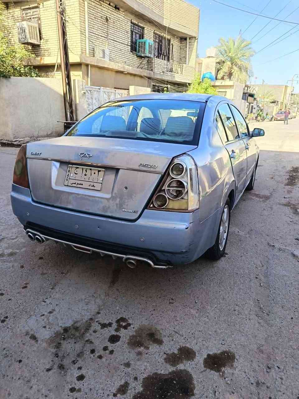 Chery A5 2011 النظافة كما في الصورة
2000 محرك

كير جديد 

حديدية 80%

سيارة نظيفة 

سعر 47 $ وبيها مجال بسيط 

للاتصال بمالك السيارة ***********
