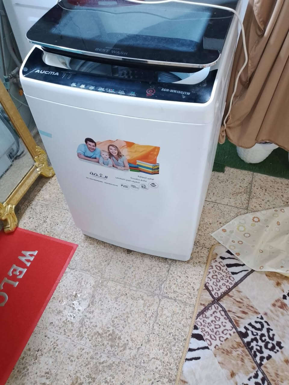 السلام عليكم
غساله اوتوماتيك استعمال قليل قليل قليل 
جديده الموقع الامين الثانيه رئاسة المعلمين 
السعر 325 
للاستفسار 
الرقم ***********
الرقم ***********
