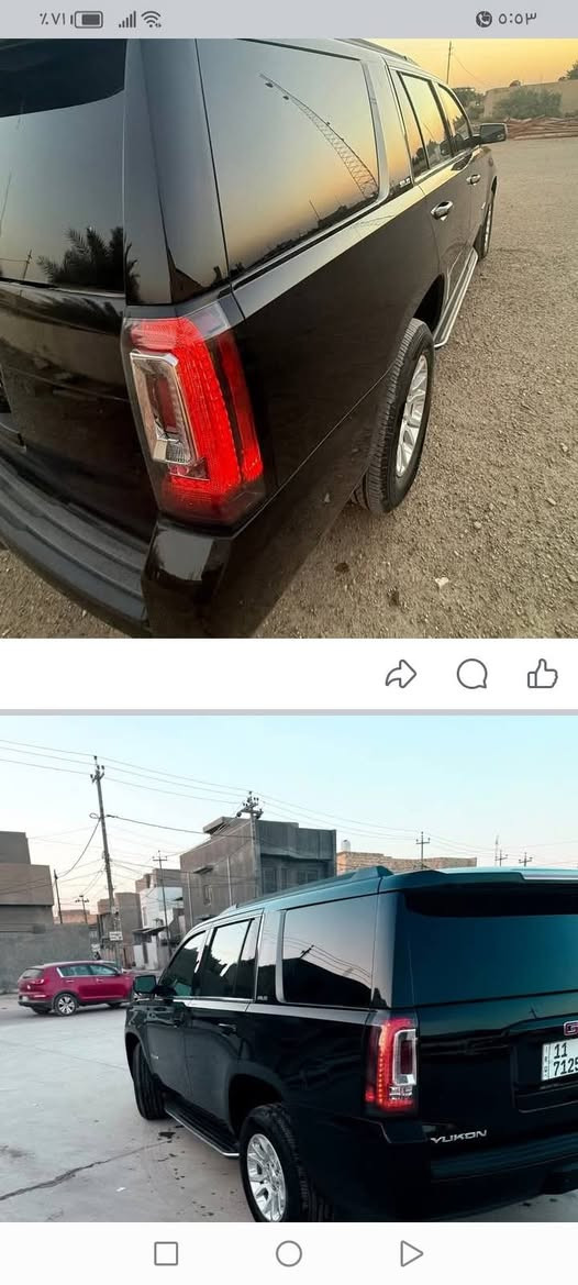 السلام عليكم جمسي يوكن موديل ٢٠٢٠ SLE سيارة جديدة رقم بغداد انكليزي بأسمي تحويل مباشر وارد امريكي حادث بسيط واضح بالصور السعر 36000$ للاتصال ***********
