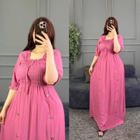 دشداشه نسائي • قماش كشمير • مقاسات 2x-5x