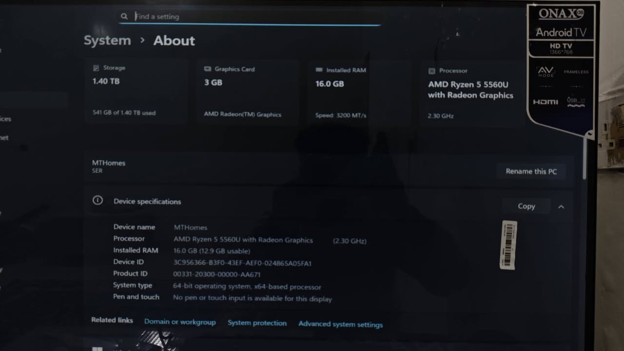 🔥 Mini PC Beelink SER5 Ryzen 5 للبيع
Mini PC قوي بحالة ممتازة، مناسب للدراسة، الشغل، والألعاب الأونلاين.

✅ Ryzen 5 5560U (6 أنوية / 12 خيط)

✅ RAM 16GB

✅ SSD 512GB سريع

✅ Radeon Graphics

✅ Wi-Fi + Bluetooth

✅ Windows 11 جاهز

🔹 يشغل Valorant و GTA V بسلاسة

🔹 سريع جداً بالإقلاع وفتح البرامج

🔹 حجمه صغير وما ياخذ مساحة

📍 الجهاز نظيف ومجرب

💰 السعر: 300الف نضافه عاليه شباب شوفو الاختبار عل يوتيوب اكتبو اسمه


**إذا كنت صاحب هذا الإعلان وتريد حذفه لأي سبب، رجاءا أرسل رسالة إلى الدعم الفني**
