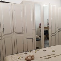 غرفه نوم تركيا جبيره وجديده 8 قطع لون أوف وايت العنوان بغداد الاعظميه ...