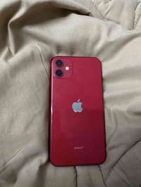 ايفون 11 عادي احمر مبدل شاشة وبطارية شاشة 3 خيرات شحن ميصرف للبيع مكان...