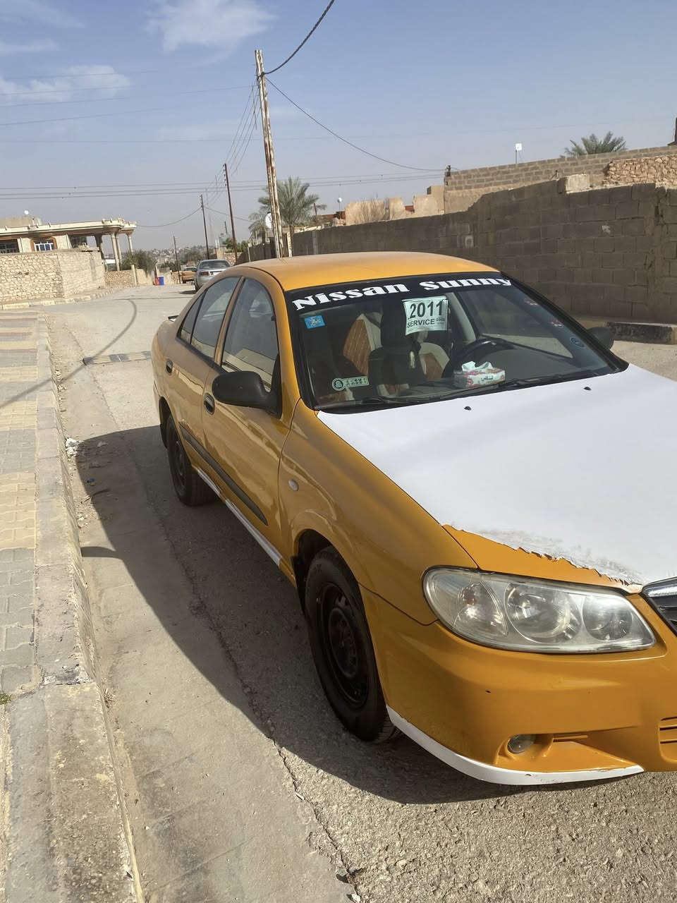 السلام عليكم 
نيسان سني 2011 مؤسسه 
سياره مو متعوبه وحيل حلوه ترايها يخبل
صدر كله جديد
تخم تاير جديد كهربائيات تبريد كير محرك كله شرط
بيها طخه بين لبابتين جهه اليمين 
ومرشوشه نص البابتين فقظ 
ومرشوش وياهه جاملغ نفس جهه وبيها طخه حيل خفيفه بصندوك رش فقط نهاية الصندوك 
مكانها الأنبار حديثه
سعرها 85 
***********
