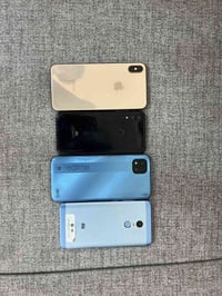 ايفون اكس ماكس مبدا شاشه وبطاريه 100وسيم كارت ميشتغل و3موبيلات ريدمي ي...