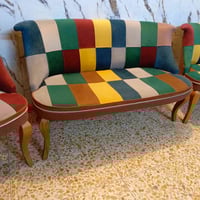 طقم ٨ مقاعد • ٢ كنبات ٤ كراسي • خشب وصاج