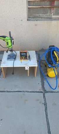 كمبريسر شغال • منشار خشب شغال • بغداد حي الجهاد