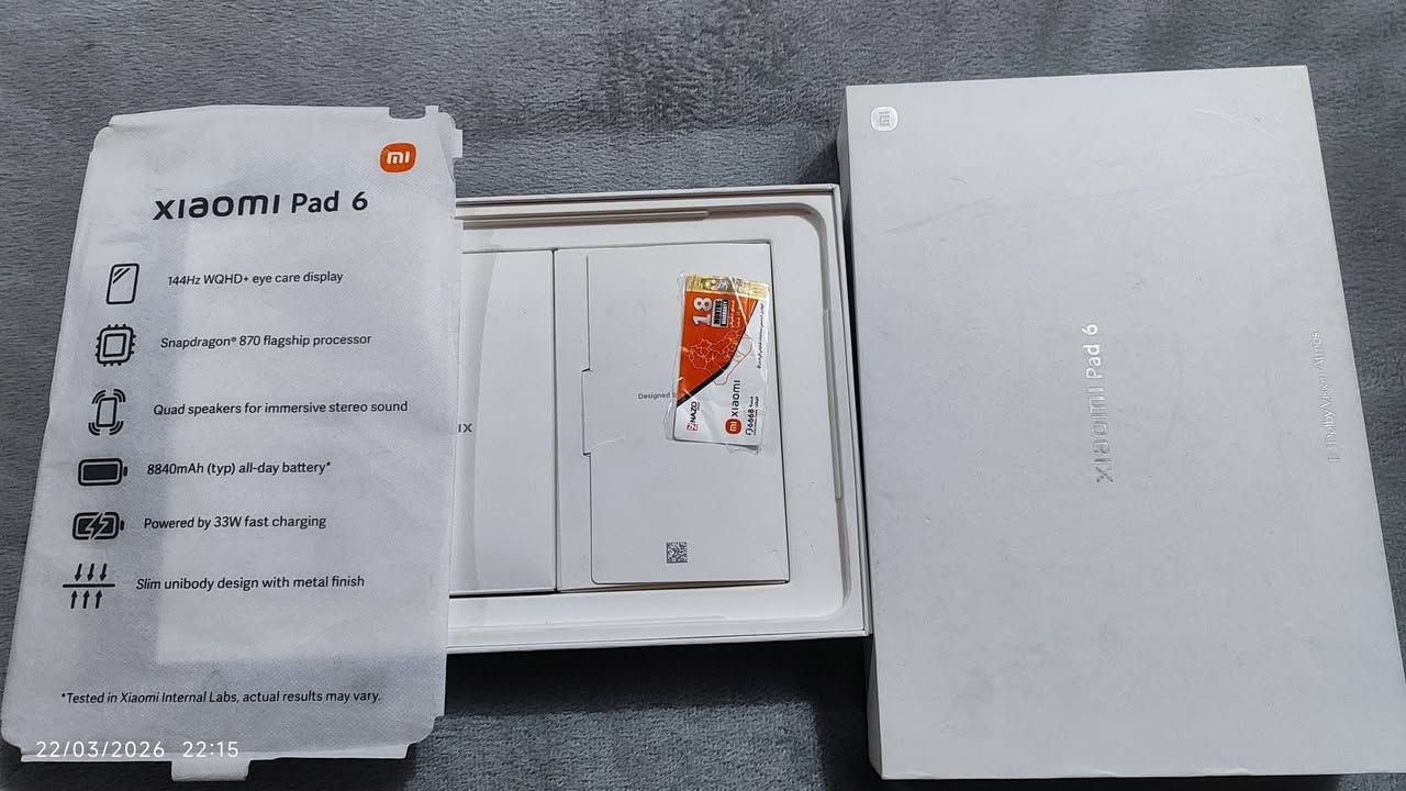 ايباد شاومي باد 6
ذاكرة 256
كيبورد وماوس وحافظة وكارتونة وشاحنة موجودات
بالببجي 120 فريم وسلاسة كلش حلوة
رقمي ***********
عنواني بغداد المعامل
سعرة 275
