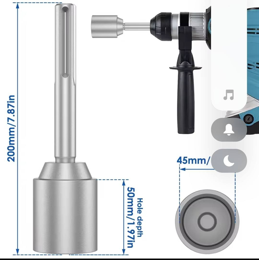 45mm
45 mm
هذا المنتج هو مطرقة تثبيت قضبان التأريض (Ground Rod Driver)، وهي أداة مخصصة للاستخدام مع المطارق الدورانية (Demolition Hammers) لتثبيت قضبان التأريض أو الأعمدة الحديدية في الأرض بسرعة وسهولة.


**إذا كنت صاحب هذا الإعلان وتريد حذفه لأي سبب، رجاءا أرسل رسالة إلى الدعم الفني**