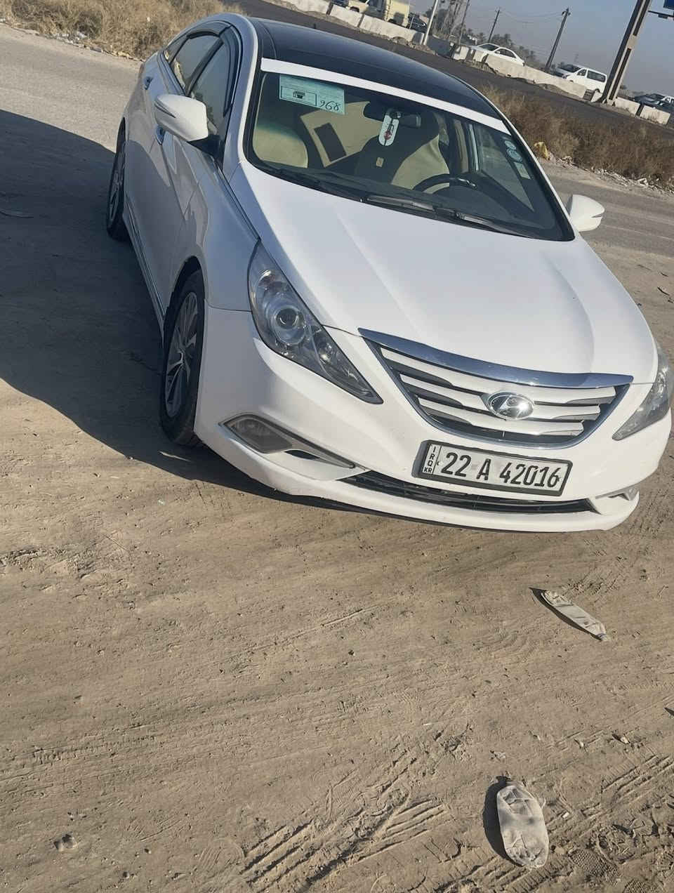 السلام عليكم سونتات 2013 خليجي محرك 2400 الجاملغ الخلفي عكس السايق بي رشة صبغ  الجاملغ من جهة السايق بي دعچة السيارة نضيفة ما ناقصه ايشي ومحركه ممتاز خير من الله 
***********
العنوان ابو غريب 
السعر شدة وعشرين 
الشراي يتصل
