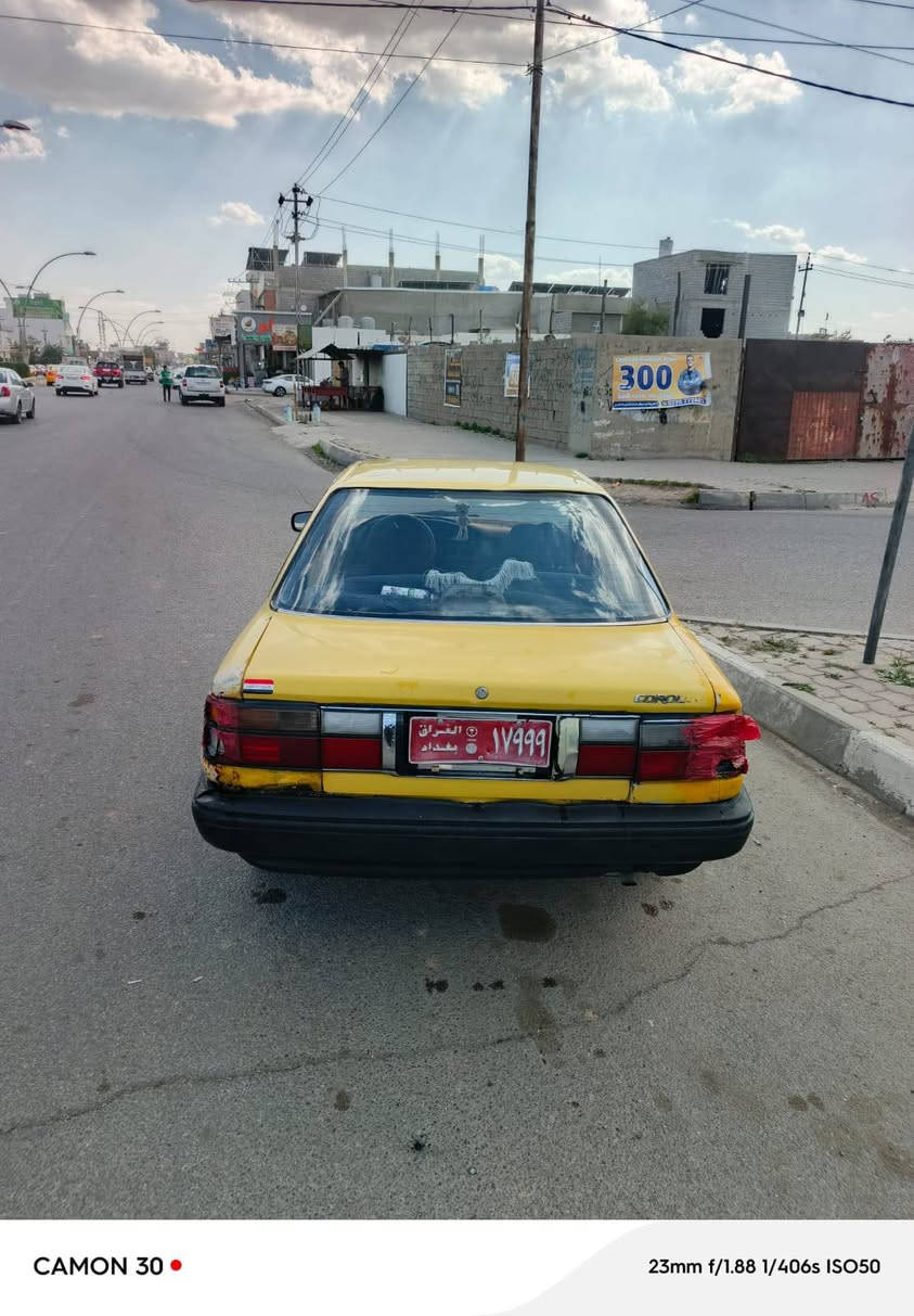 السلام عليكم سياره للبيع كورولا موديل 90 سنويه عاج الماني جير محرك شرط سياره بيها لايتات والعنبار مال البريك نغابه عليها150 فقط شرط وكاله تحويل السعر 20 وبيها مجال كير اوتوماتيك سياره كامله وجاهزه بطاقه بنزين موجوده وراعيها بكركوك***********
