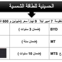منظومات شمسية • بطارية BYD • انفيرتر MTS