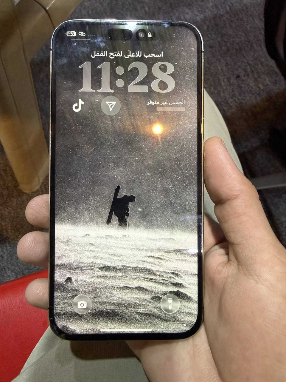 14 برو ماكس دبل سيمكرت
ذاكرة 256 

بطارية 100 مبدلة

شاشه اصليه 3 خيارات مبدله تفصيخ 

فقط بي هذه الكسر خفيف و ممئثر على المس 

كله شغال و نضيف 

سعر 600 

مكاني بغداد جميلة 

***********
