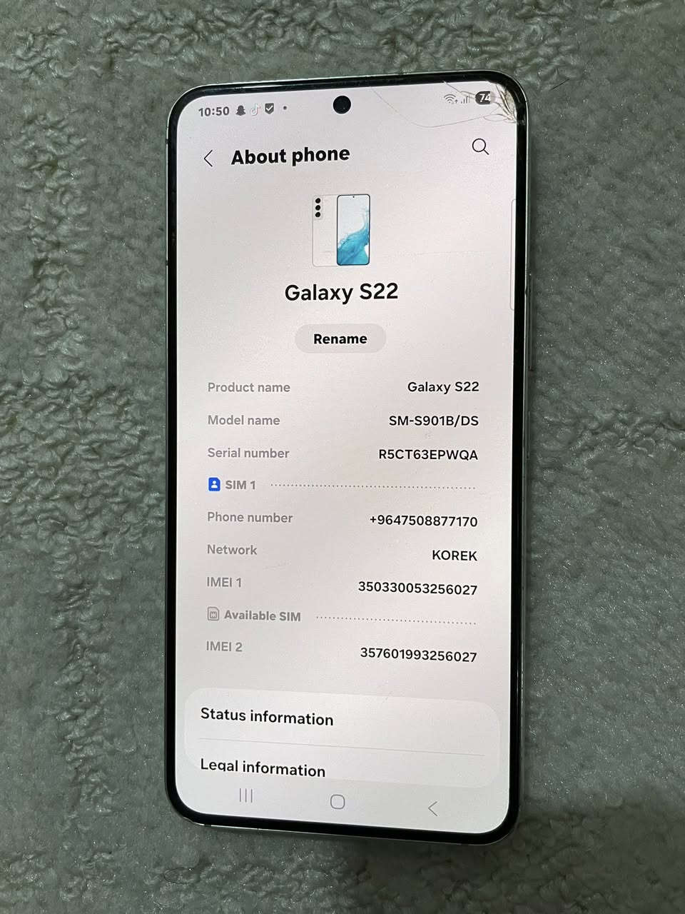 samsung s22
ذاكرة 128
رام 8
جهاز مامفتوح
جهاز هواي نضيف
فقط بي فطر صغير ابد مامثر
و ظهر

سعر / 245 الف دينار
***********
