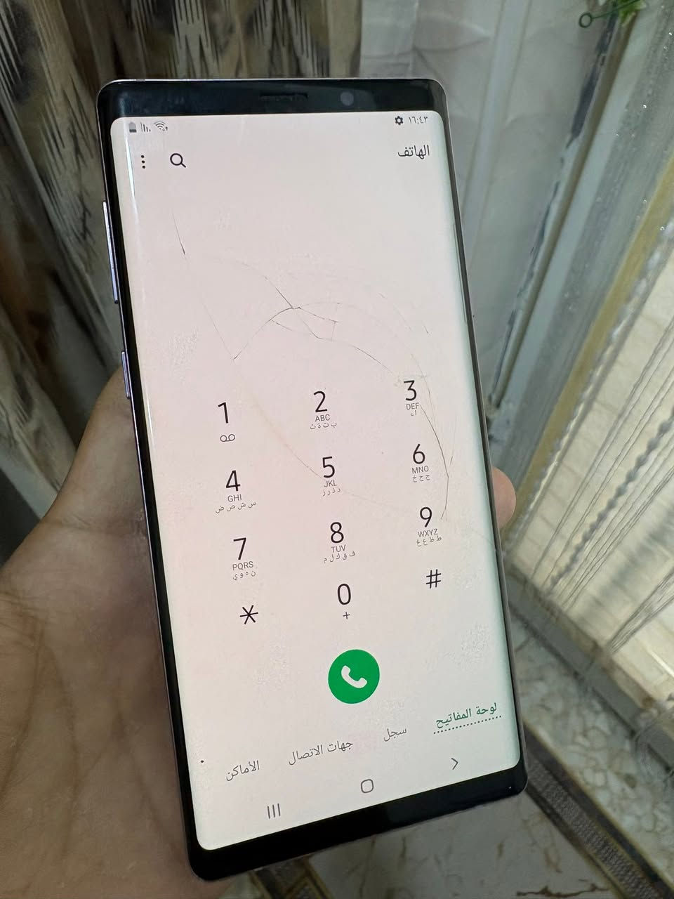 للبيع سامسونج نوت 9 ذاكره 128 جهاز شرق اوسط كله شغال خطين ما مبدل بي شي فقط هاذه الفطر موضح بل شاشه خفيف كلش وما ماثر عل لمس نهائيه شرط الفحص ولون مميز نادر السعر 150 وبي مجال للشراي قليل واتساب *********** واتساب فقط واتساب ركز
