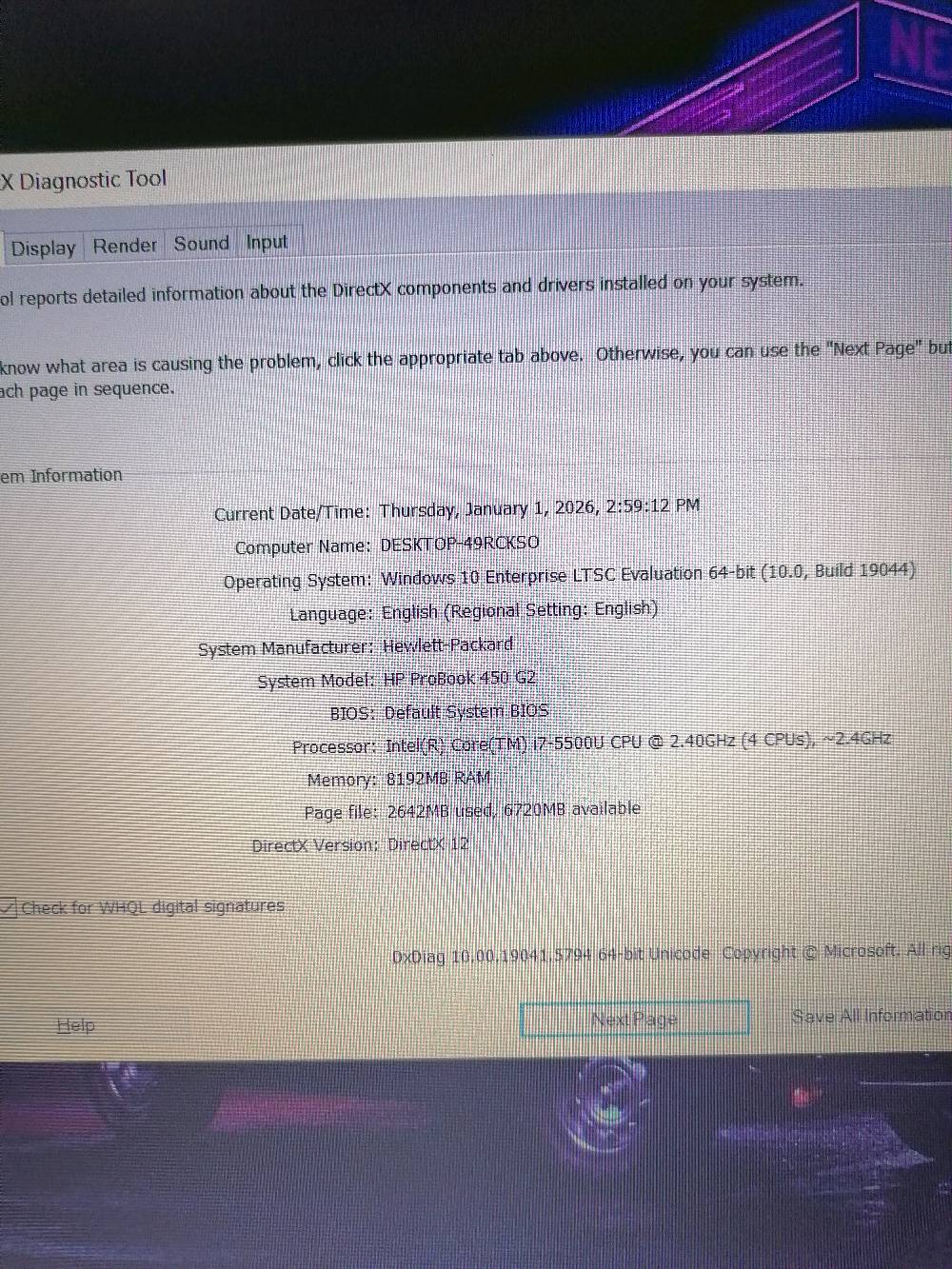 لابتوب Hp 450 G2
رام 8
كارت شاشة AMD Radeon 255 4gVram
معالج Core I7 جيل الخامس
مساحة SSD 256Gb
مكاني نجف مشخاب وماعندي توصيل
