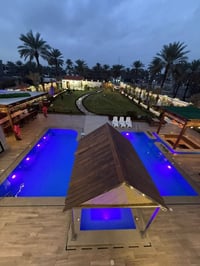 يتوفر حجوزات  متوفر منتجع مزرعة الدورة البوعيثة  مسبح داخلي و خارجي حا...