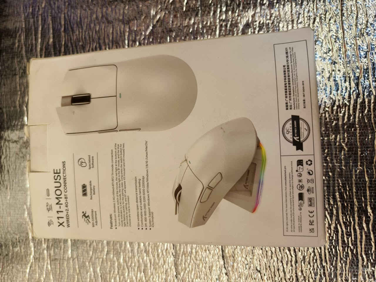 ‏🖱️ماوس X11 لاسلكي للبيع 🖱️
‏✅ اتصال ثلاثي: Bluetooth + 2.4G + سلكي
‏✅ بطارية قابلة للشحن
‏✅ إضاءة RGB جانبية
‏✅ أزرار جانبية إضافية
‏✅ DPI قابل للتعديل
‏✅ متوافق مع Windows و Mac و Android 
‏✅قطعه او ستاند اضاءة RGB جانبية
‏📦 جديد بالكرتون 💰 السعر: (45.000) 📍 الموقع: الموصل 📩 التواصل خاص موصل, نينوى


**إذا كنت صاحب هذا الإعلان وتريد حذفه لأي سبب، رجاءا أرسل رسالة إلى الدعم الفني**