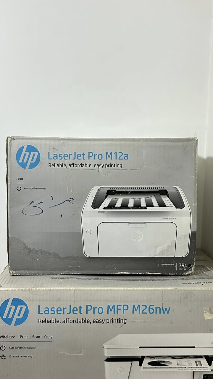 طابعتين جدد بالباكيت تصفية محل
LaserJet Pro MFP M26nw 
السعر ١٦٥ ألف دينار

LaserJet Pro M12a
السعر ١٣٠ ألف دينار


**إذا كنت صاحب هذا الإعلان وتريد حذفه لأي سبب، رجاءا أرسل رسالة إلى الدعم الفني**