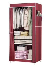 خزانة قماشية • ١٤٦×٥٦×٤٤سم • رفوف و جيوب