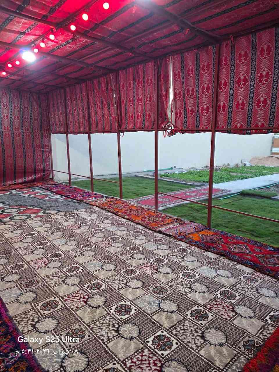 السلام عليكم جادر موكب الحديد نضافته 100 بالميه والقماش نضافته100بلميه الطول 12متر والعرض
4متر الرتفاع 3 متر مكاني البصره قضاء المدينه بني منصور قرب شارع العلم الاستفسار الاتصال بالرقم  وتساب موجود ***********
