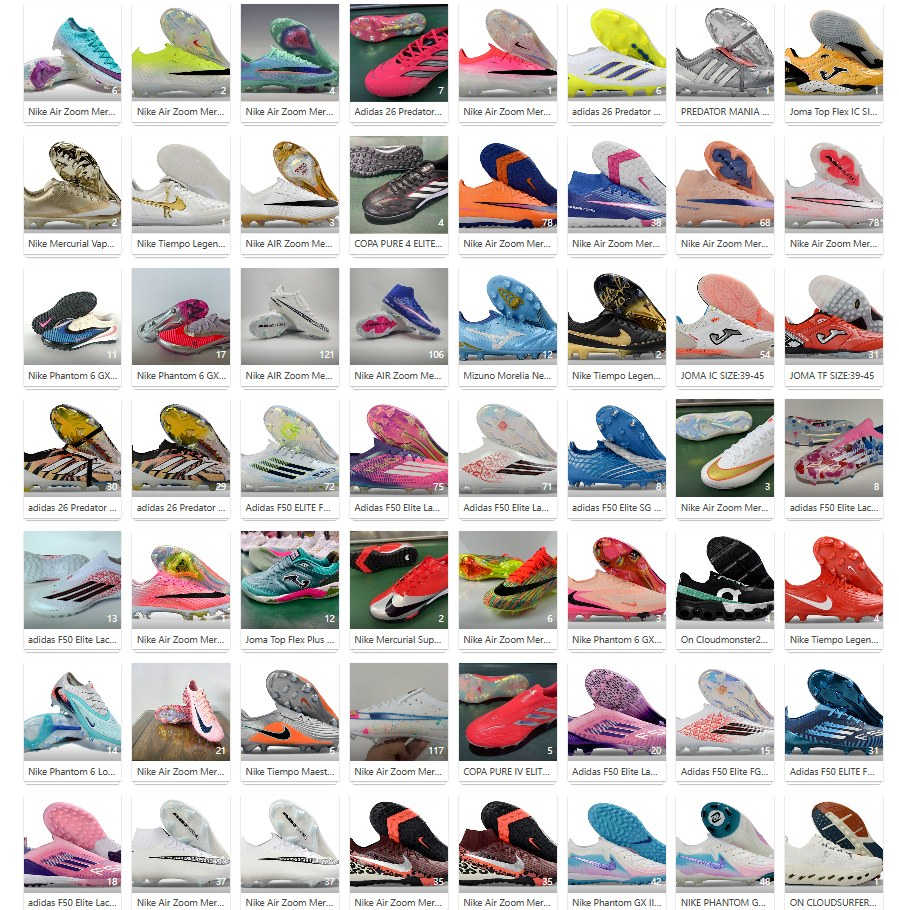 🔥
✅⚽ ------China Factory------⚽ 
✅Professional Soccer Football shoes wholesale fútbol
✅ Factory Direct - Best Prices 
✅ Nike/Adidas/Puma/JOMA/Support customization
✅ Low MOQ- 12Pair One Color
✅ 3000+ styles covering FG/TF/IC/SG soles
📩 Contact Now for Catalog & Quotes!
📱 WeChat/WhatsApp：https://linktr.ee/goodfootball
#NikeTiempo #NikeMercurial #AdidasPredator #AdidasXF50 #AdidasCopa #NIKET90 #PumaFootball #Football #guayoscali #KramponAşkı #GuayosNike #guayos #รองเท้าฟุตบอล #รองเท้าฟุตบอล #футбольніворота #футбол #футболки #adidasfutbol #fútbol #Footballshoes #Footballboots #Soccercleats #Botasdefútbol #Chaussuresdefootball #Fußballschuhe #Scarpedacalcio #Chuteiras #SoccerBoots #أحذية_كرة_القدم #نايك

Botas de fútbol⚽ Tacos⚽ Botines Chuteiras⚽ Astro Turfs⚽ Football Boots⚽ Scarpe da calcio⚽ Tacchetti⚽ Chaussures de football⚽ Crampons⚽ Fußballschuhe⚽ Stollenschuhe⚽ سبايك⚽ Футбольные бутсы⚽ أحذية كرة القدم⚽ Шиповки⚽ Viatu vya mpira wa miguu⚽ Boots⚽ Chuteiras⚽ Fußballschuhe⚽ Botas de fútbol⚽ Scarpe da calcio / Tacchetti⚽ Футбольные бутсы Futbol'nye butsy⚽ Fotbalové kopačky⚽ Futbol ayakkabısı⚽ Chuteiras⚽ Botines de fútbol⚽ Tacos / Botines⚽ Zapatillas de fútbol⚽ Tacos Botas de fútbol⚽ ⚽ نايك ميركوريال ⚽ Botines⚽ Tacos⚽ Giày đá bóng⚽ Sepatu sepak bola⚽ Kasut bola⚽ Sapatos ng football⚽أحذية كرة القدم ⚽ Sokker skoene⚽ جزمة كورة ⚽ Viatu vya mpira wa miguu ⚽ أحذية كرة القدم ⚽ Chaussures de football⚽ کفش فوتبال⚽ Kafsh-e football⚽ รองเท้าฟุตบอล ⚽ Viatu vya mpira ⚽سبايك ⚽ KramponAşkı ⚽Futbol ayakkabısı⚽ Krampon⚽ Mercurial⚽ أَحْذِيَة⚽ Predator ⚽بوما فيوتشر ⚽ Tacos⚽ القدم⚽ Aḥdhiyat kurat⚽ أَحْذِيَة كُرَة القَدَم⚽ giày_đá_bóng⚽ ⚽Giaybongda⚽ ChinaFactory ⚽ ฟุตบอล รองเท้า ⚽


**إذا كنت صاحب هذا الإعلان وتريد حذفه لأي سبب، رجاءا أرسل رسالة إلى الدعم الفني**