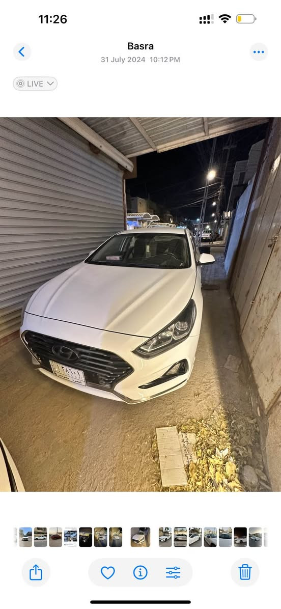 سوناتا 2020وارد كوري كفالة عامة 
رقم بصرة باسمي 
مواصفات الوارد كوري معروفة 
السيارة جديده وجاهزه100% بدون نقص
 مكينة 2000 بانزين 
172وبية مجال حك الجية بسيط فقط حك الجيه
*********** البصرة, العراق
