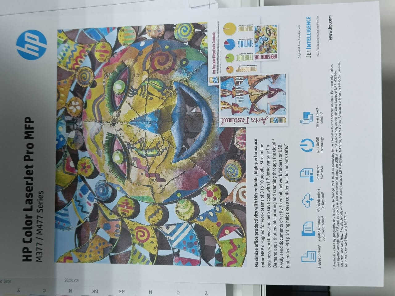 طابعة hp  موديل laser jet pro MFP M477 ليزري ملون مستعمل بحالة ممتازة سعر الحبر 65 الف تطبع 2000 نسخه نوع باودر سرعة الطباعة 28 ورقة بالدقيقة طباعة وجهين دوبلكس تحتوي Wifi يمكن ربطها على الموبايل وتابليت ولابتوب كما تحتوي على فيدر لطباعة الملازم ومجموعة اوراق بامر واحد ويمكن استخدامه في الارشفة الالكترونية اسكنر واستنساخ وطباعة مع وجود مداخل USB فلاش وشاشة ملون لسهولة الاستخدام سعر الطابعة 🚦 275 الف🚦مع كيبل كومبيوتر وكيبل كهرباء وقرص تعريف وسيت حبر جديد للطلب *********** /*********** يوجد توصيل لجميع المحافظات ملاحظة نسبة نظافة الجهاز 90 ٪ضمان تشغيل وفحص....
#طابعتي
#الصفوة
