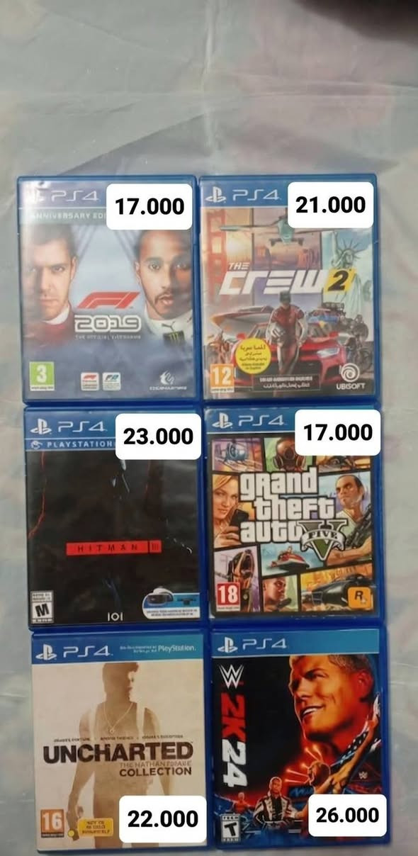 🎮 متوفر لدينا أقراص ألعاب مستخدمة 🎮
✅ نظافة ممتازة
✅ ضمان التشغيل 100%
✅ فحص القرص قبل الاستلام
✅ في حال وجود أي خلل يتم الاستبدال حسب الضمان

أسعار مناسبة ومجموعة متنوعة من الألعاب متوفرة باستمرار.

📍 للحجز والاستفسار مراسلة الصفحة 
او المراسله 
واتس اب:***********
او عبرنا بيجنا الرسمي في
 ig: dvd_wwr
