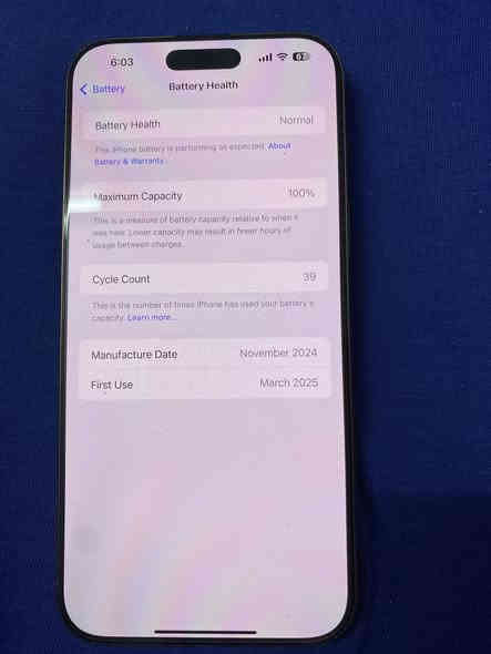 السلام وعليكم ايفون 16برو ماكس لون ديزرت ضمان Abm  ذاكره256الجهاز نضافتة 100 ٪؜ بطاريته 100مشحون39 مره مستخدمه كلش قليل بعده بالضمان مابي اي شخط  السعر 1,480,000
 المكان بغداد شارع فلسطين 
***********
