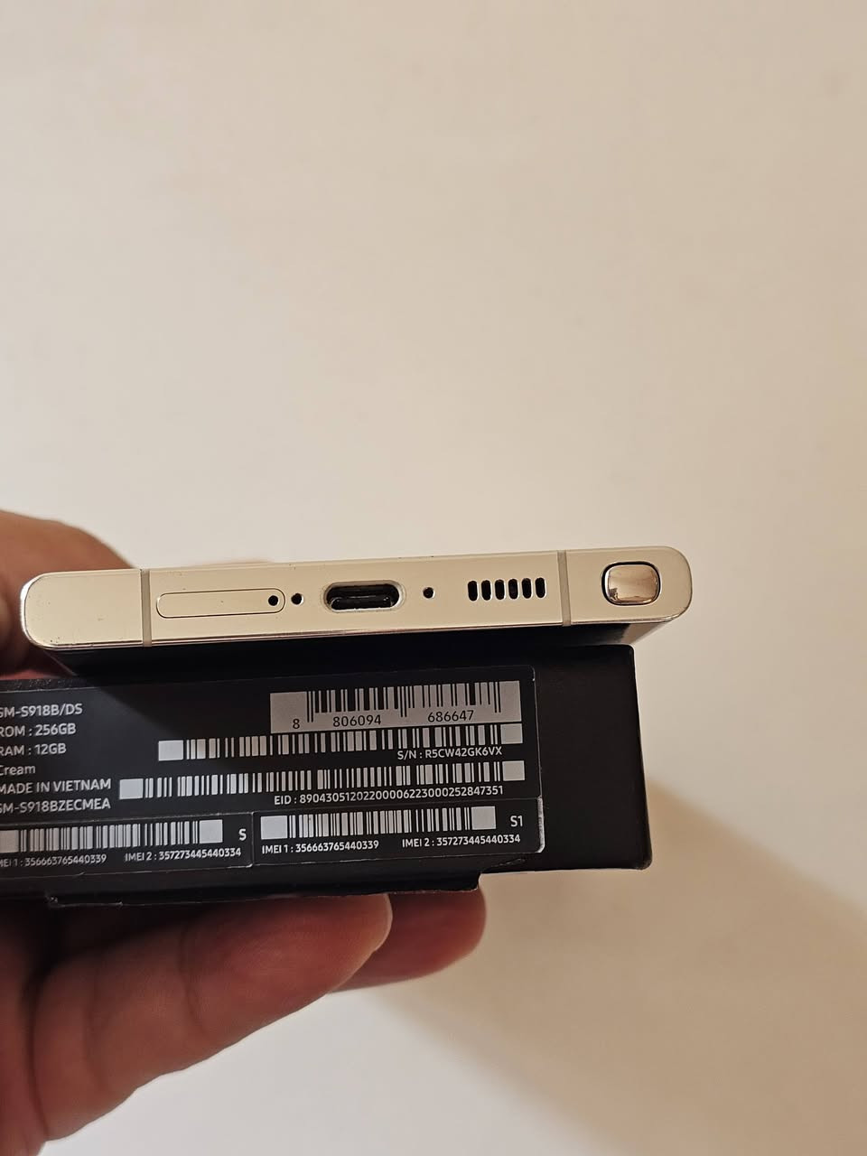 سامسونج S 23 الترا  كريمي مميز 
ذاكره 256
شرق أوسط 
ظمآن شركه الجبال 
كارتونه موجوده مطابقه
مكفول من فتح وصيانه 
نظافه 💯 ب 💯.
للبيع فقط 
مكاني بابل المركز 
سعره 725  
ما موجود على نت 

***********
