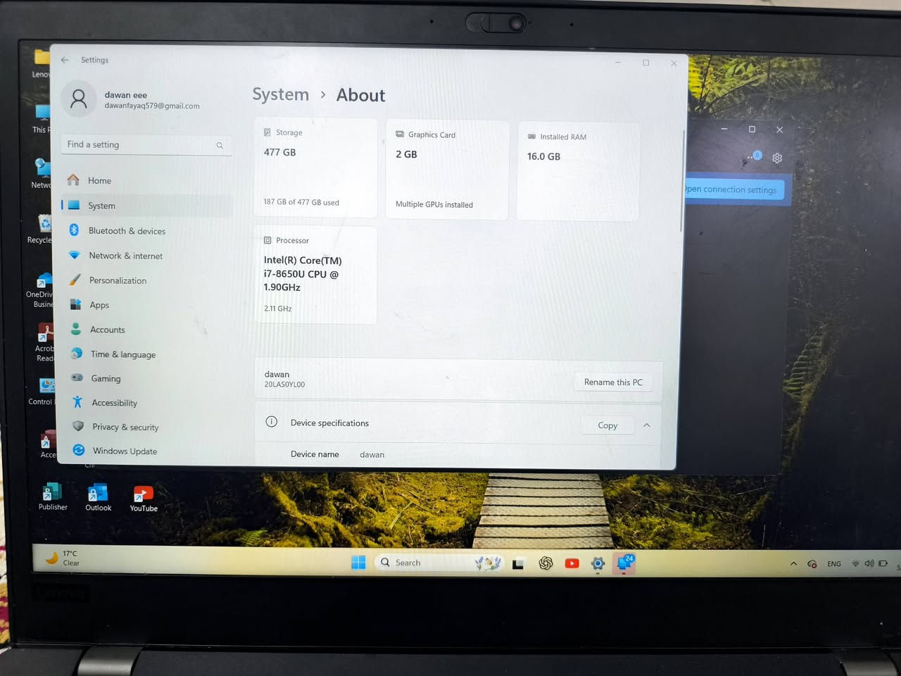 لاپتۆپ: Lenovo ThinkPad T580 (تایبەتمەندی بەرز).
​پڕۆسێسەر: Core i7 (نەوەی هەشتەم).
​ڕام و هارد: 16GB RAM / 512GB SSD.
​گرافیک: 2GB جیاواز (Dedicated).
​پاتری: دوو پاتری بە تەندروستی زۆر باش (یەکێکیان 100%).
​چارجەر: 65W ئەسڵی.  
نرخ:310 دۆلار قفڵ


**إذا كنت صاحب هذا الإعلان وتريد حذفه لأي سبب، رجاءا أرسل رسالة إلى الدعم الفني**