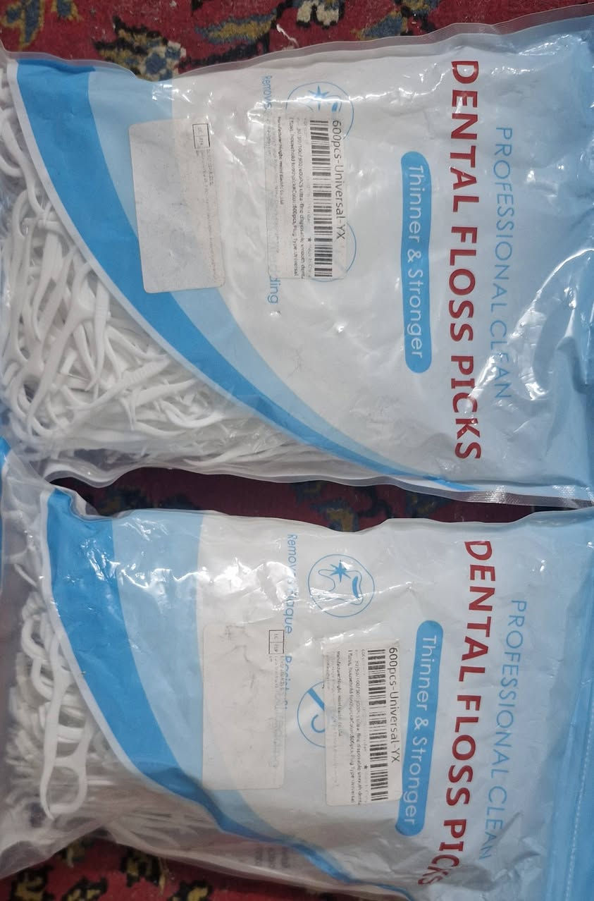 شلعة مستلزمات طب اسنان 🔥
Dental floss  عدد 14 كيس(نوع اول)
Dental floss عدد 2 كيس (نوع ثاني)
كت ادوات للحشوات التجميلية (كمبوزت)
جهاز خيط الاسنان المائي (home use) water floss
تغليفات كلاس سيراميك(Glass ceramics ) باكيت يحتوي على 10 قطع model  (LT A1)
مشرط جراحي مع Blade surgical  عدد 23  
جهاز مال طبعات 
جهاز ازالة تكلسات منزلي 
علبتين Tooth brush كل علبة داخلها فرش اسنان 12 فرشة مقسمة على عدد شهور السنة 🪐


**إذا كنت صاحب هذا الإعلان وتريد حذفه لأي سبب، رجاءا أرسل رسالة إلى الدعم الفني**