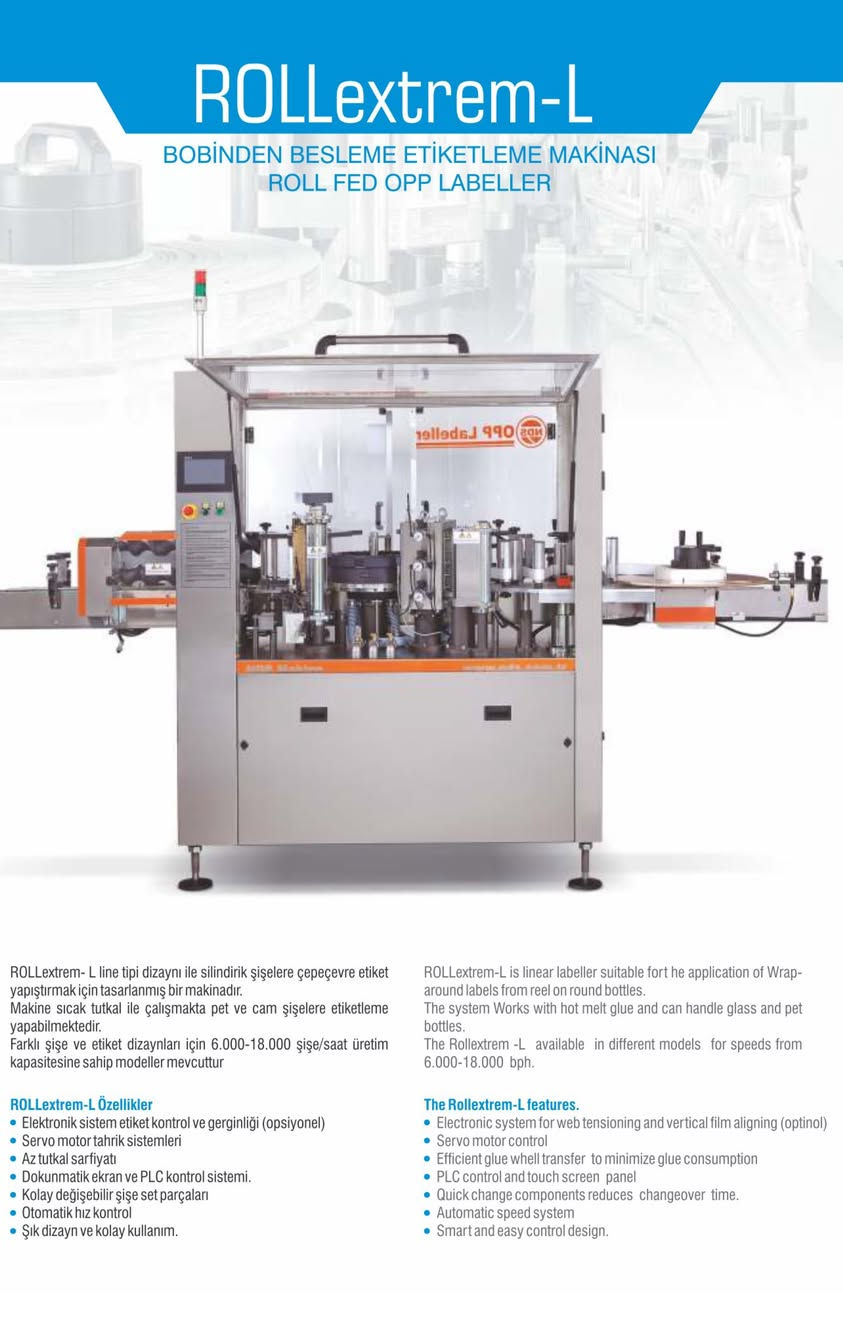 للبيع 🚨🚨
ماكينة ليبل تركية NDS ROLLextrem-L – موديل 2019

ماكينة ليبل أوتوماتيكية (Roll Fed OPP Labeler) بلادي بل باكيت ، مناسبة لمعامل المياه والعصائر والمشروبات.

المواصفات:

* الماركة: NDS Makina – تركيا

* الموديل: ROLLextrem-L

* سنة الصنع: 2019

* نوع الليبل: OPP Roll Fed

* نظام اللصق: Hot Melt Glue (غراء حراري)

* الطاقة الإنتاجية القصوى : 18,000 عبوة/ساعة 

* القوالب الموجودة: 500 ملم و 330 ملم

للتواصل : ***********
