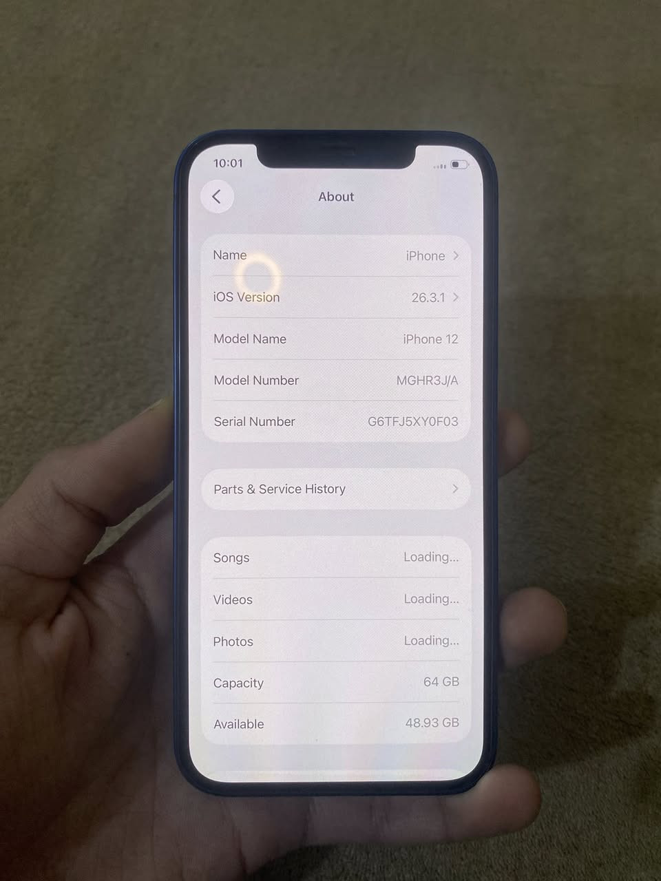 ئایفۆن ١٢دووکامێرە کامێرەو پاتری گۆڕاوە لەشەریکە موبایلەکە ٦٤ گێگای ١سیم ئسیمە پشتەکەی شکاوە پاتری ٨٤ باقی کێشەی نیە سحری ٢٦٠ هەزار و مەعمەلەیەکی برایانە شوێن هەولێر


**إذا كنت صاحب هذا الإعلان وتريد حذفه لأي سبب، رجاءا أرسل رسالة إلى الدعم الفني**