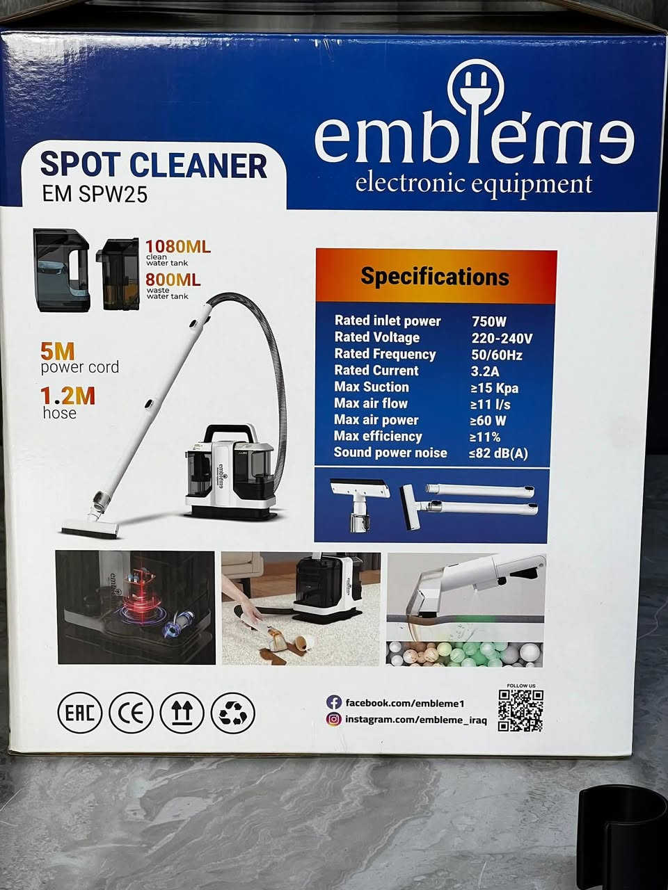 جهاز تنظيف موقعي 3×1 الأول من نوعه في العراق من امبليوم – EMbleme ✨

تنظيف عميق + شفط قوي + نتائج فورية ✨
مثالي للقنفات، المفروشات، الزجاج والأرضيات… جهاز واحد يغنيك عن عدة أجهزة!

🔺 3 ملحقات متعددة الاستخدام
🔺 قدرة 750 واط
🔺 قوة سحب قوية 15Kpa
🔺 خزان ماء نظيف 1080 مل
🔺 خزان ماء عكر 800 مل
🔺 واير بطول 5 متر
🔺 خرطوم بطول 1.2 متر

🎁 ضمان سنة كاملة من تاريخ الشراء


**إذا كنت صاحب هذا الإعلان وتريد حذفه لأي سبب، رجاءا أرسل رسالة إلى الدعم الفني**