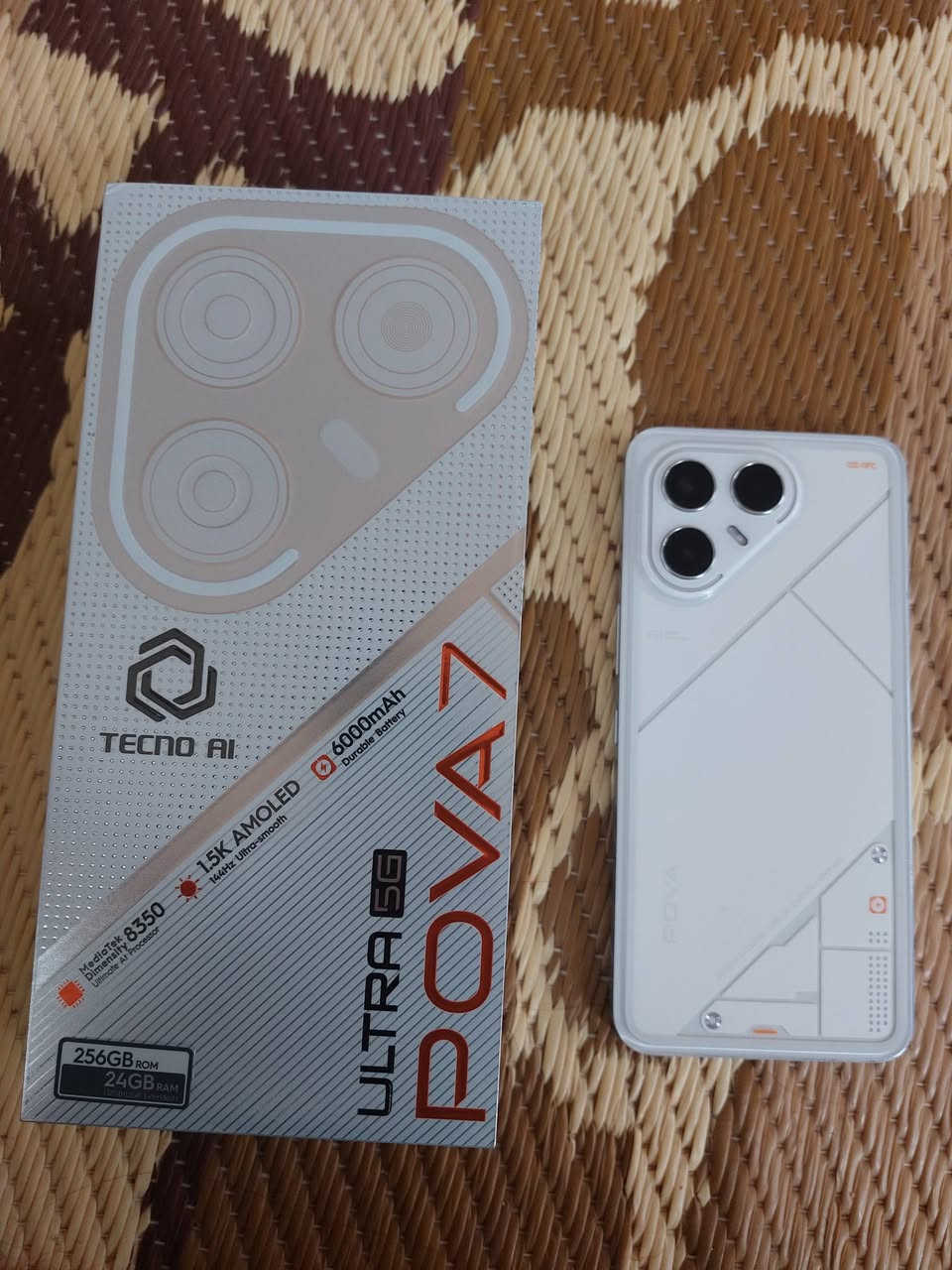 TECNO POVA  7 Ultra 5G ذاكره 256 بطاريه 6000 جهاز جديد استعمال قليل السعر 350 وبي مجال مكاني نجف ***********
