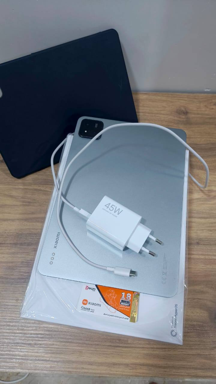 ايباد شاومي باد 7 للبيع
موصفات: 

المعالج:  Snapdragon 7+ Gen 3 🔥
يشغل ببجي 90 فريم ثابت 🤯

الشاشة:   11.2 بوصة - 144 هرتز - IPS LCD🫡

الذاكرة:   256GB و RAM 8GB 🔥

البطارية والشحن السريع8850 مللي أمبير - 45 واط يعني يطول وياك يومين ويشحن من 0 الى 100 بنص ساعه 

السمعات:  يحتوي على اربع منافذ للصوت من شركة عالمية 
Dolby Vision•Atmos 🔊

الجهاز متكامل تماما الجهاز اي خدش ما بي على وضع وكاله بعده جديد استعمال دراسة فقط!!! 

الون المميز 😍

مكاني نجف شارع المطار القديم

الاستفسار:  ***********

السعر 350الف  مع كامل ملحقات شاحنة و كفر مغناطيسي و لعلبة
