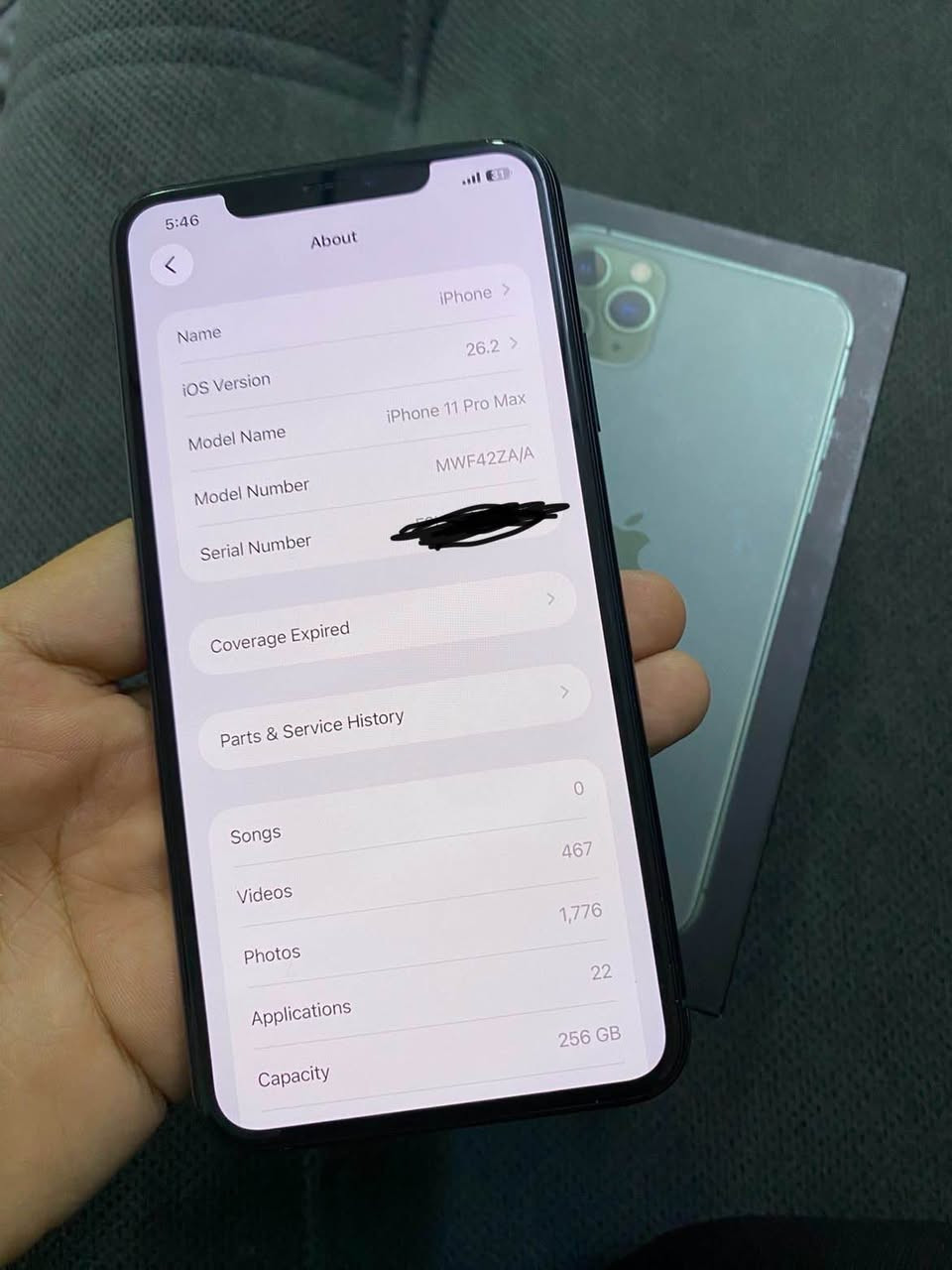 iphone 11 promax 
لوك لوك به شه رتي هه موو شتيك يه ك ده ست
پاتري له كؤمپيته ر ٧٩
٢ سيم كارت
٢٥٦ گيگا
كارتوني ئه سلي له گه له 
شوختي نيه
تب.سليماني السليمانية, العراق


**إذا كنت صاحب هذا الإعلان وتريد حذفه لأي سبب، رجاءا أرسل رسالة إلى الدعم الفني**